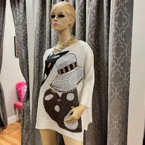 NWT Berek Size 1 Three Hats Funky Top